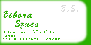 bibora szucs business card